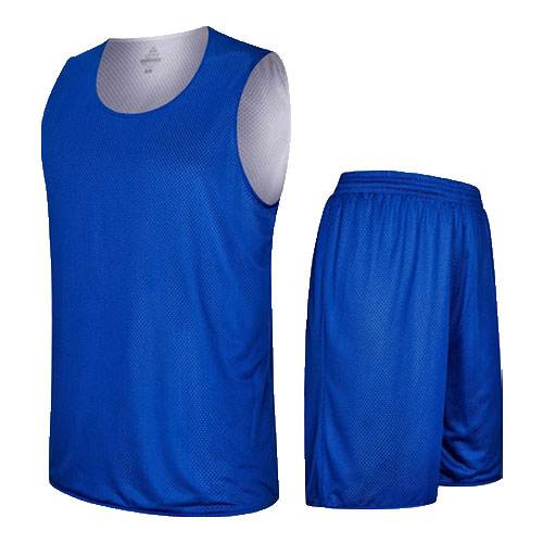 blue and white reversible basketball jersey